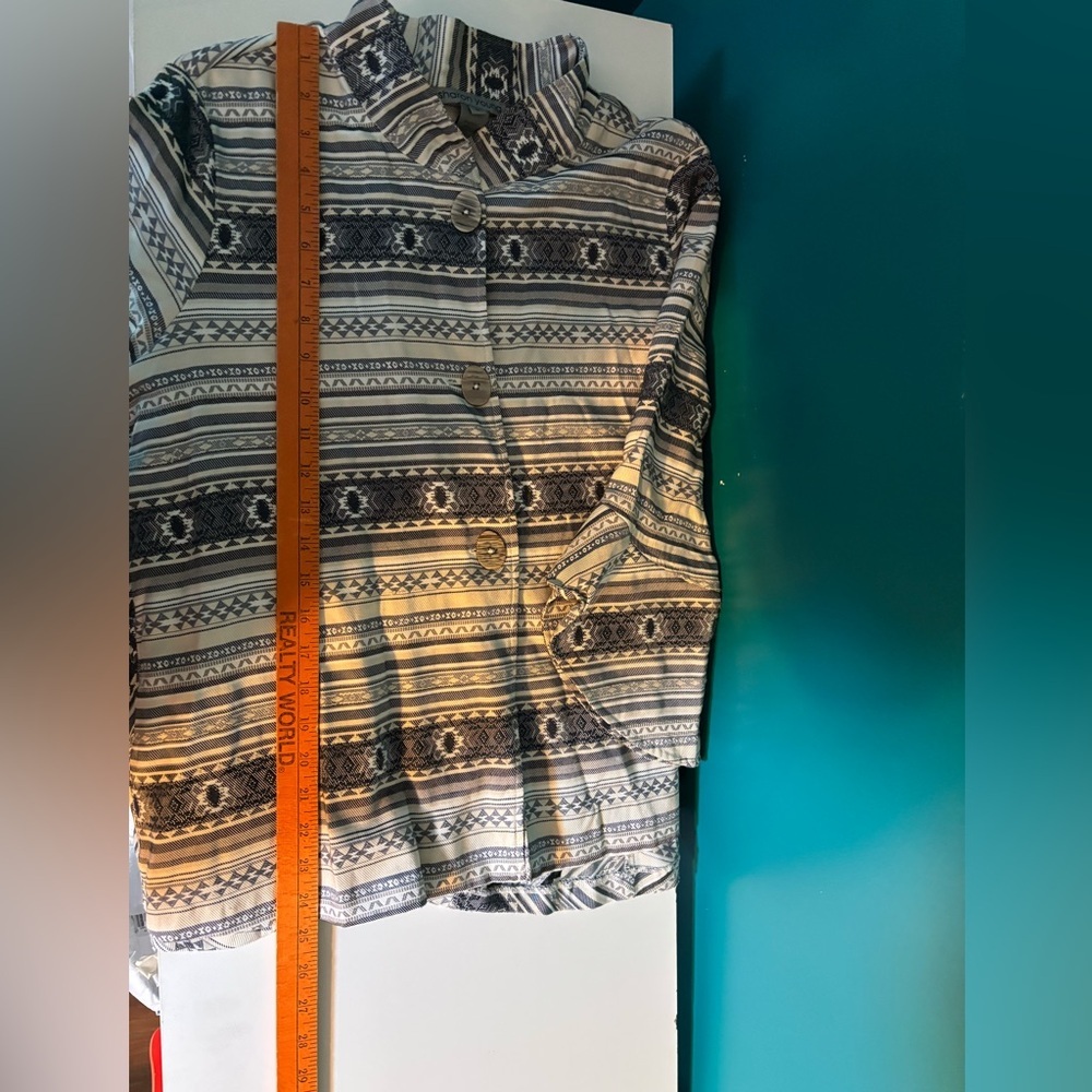 Sharon Young Geometric Patterned Jacket - image 10